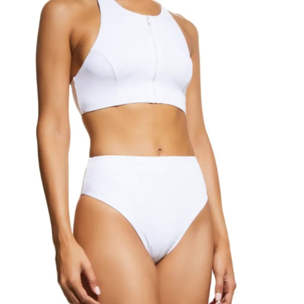 NWT Zip Front Racerback Top